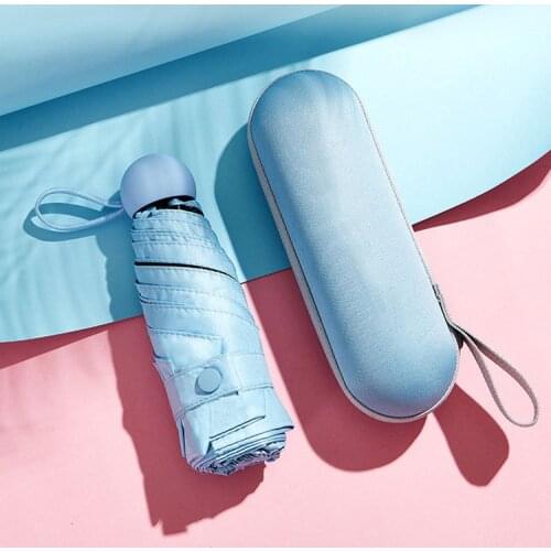 Sunny Umbrella Mini Capsule Windproof Anti-UV Protection Folding Umbrella Portable Pocket Children Travel Rain Umbrella