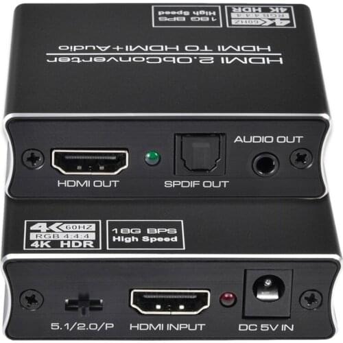 Brand New HDMI-compatible Audio Extractor Stereo Extractor Converter 4K*2K 60Hz Optical SPDIF + 3.5mm Audio Splitter Adapter