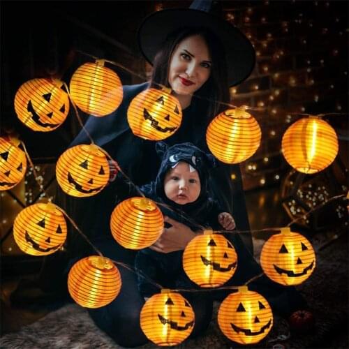 6/10/20LEDs Halloween Pumpkin Lantern String Lights Battery Operated 3D Pumpkin Lamp for Indoor Outdoor Garden Halloween Party