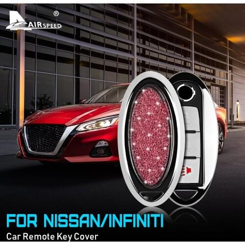 ZincAlloy Diamond for Nissan Tiida Juke Note X-trail T32 T31 Livina Qashqai J11 Infiniti QX50 Q50L Car Key Case Cover Protective