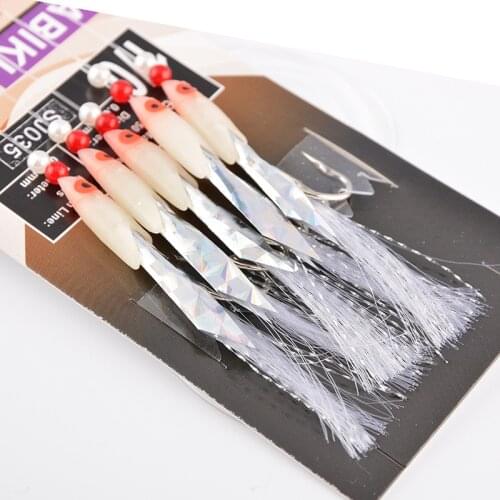 5packs 1/0 Sea rigs Sabiki rigs Big Game Saltwater Trolling Tuna For sea bass, blackfish, Cod Fishing Lure