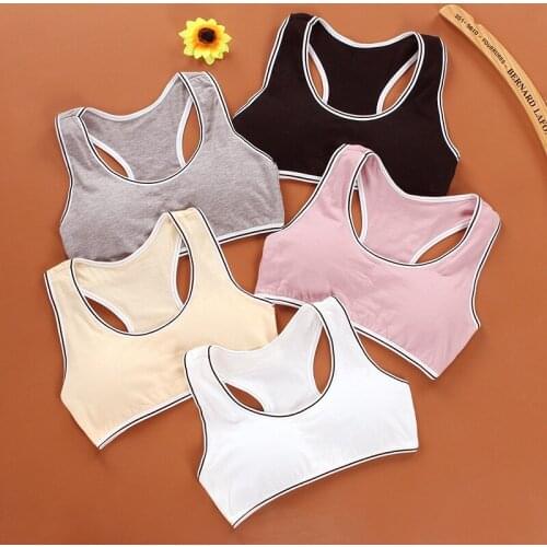 Girls Bra Teenager Underwear Training Bra Cotton Summer Lingerie Girls Sport Underwear Adolescente Tops for Teen Bras 8-15 Years