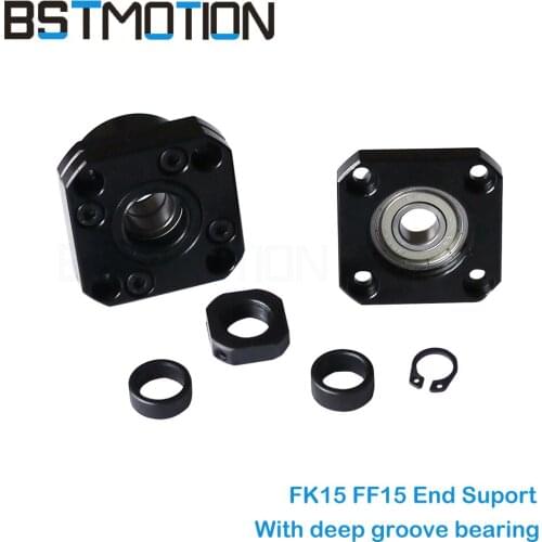 FK15 Fixed End support block FF15 Free End support block unit in 15mm inner diameter for 2005 2010 ball screw
