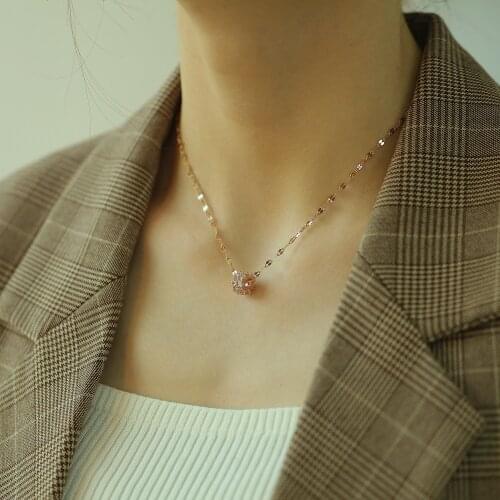 GorGor Trendy Classic Double Row Minimalist Clavicle Chain Women Popular New Necklace Item for Tourism Memorial Gift 002