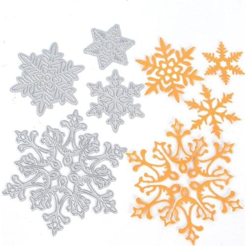 4Pcs Snow Shape Metal Cutting Dies 2018 New Arrive Craft & Scrapbooking Card Christmas Decor DIY Cutting Die