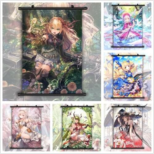 Shadowverse Granblue Fantasy Arisa Erika Luna Fairy Princess Anime manga wall Poster Scroll