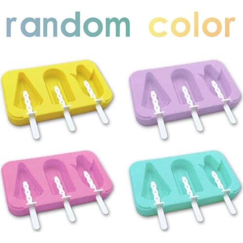 4/1 Hole Silicone Ice Cream Mold Popsicle Molds DIY Homemade Cartoon Ice Cream Popsicle Ice Pop Maker Mould