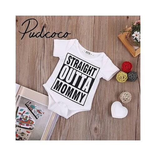 Stylish Newborn Baby Girls Boy Romper Infant Summer Sunsuit Clothes Letters One Piece Jumpsuit Outfits 0-18 Months