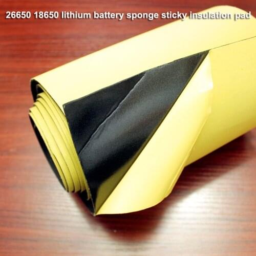 26650 18650 Lithium Battery Pack Package Insulation Shockproof Pad Sponge Material With Adhesive Length 100cm