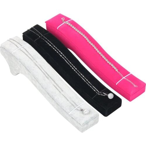 Fashion Velvet Holder Necklace Pendant Chain Jewelry Display Stand Showcases Rack