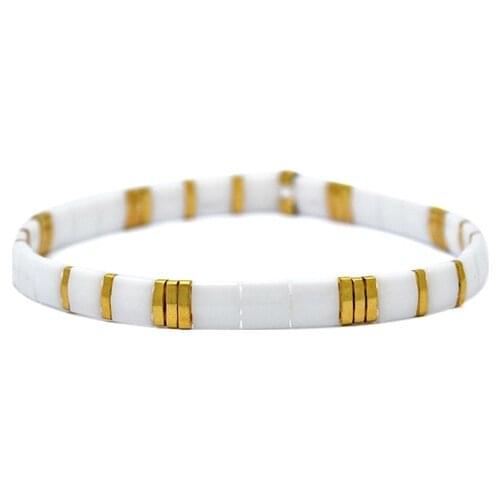 WT-B520 New Purple Bead Bracelet Women Bohemian Miyuki Bracelet Men Vintage Jewelry Boho Tila Beads Bracelet Mujer Filament