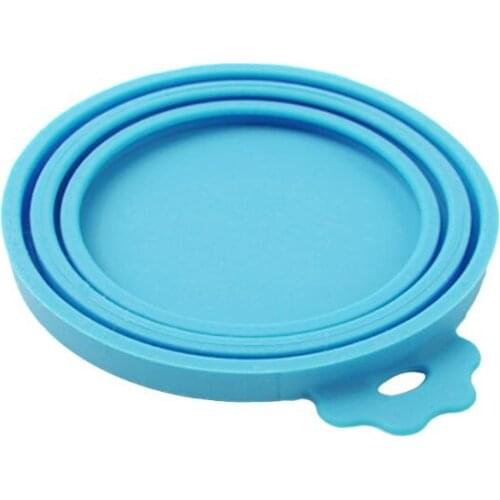 Portable Silicone Dog Cat Canned Lid Pet Food Cover Storage Fresh-keeping Lids B0KB
