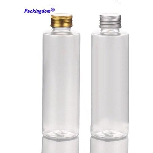 10pcs Plastic Bottle Aluminum Cap Packaging Container Clear Storage Tubes Lotion Sanitizer Makeup Containers Tube 100ml 150ml