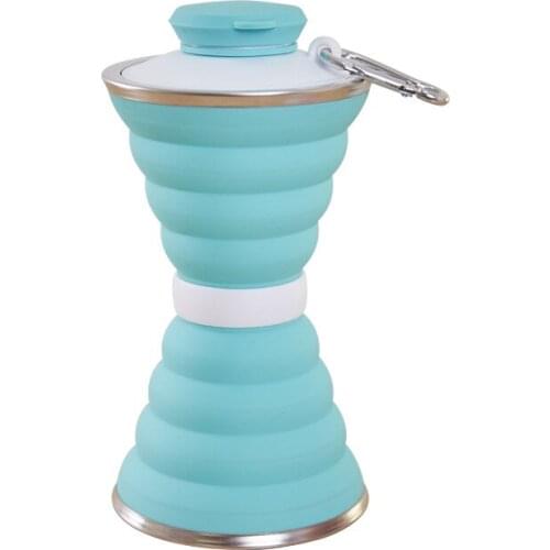 10PCS 500ML Water Bottle Silicone Creative Foldable Sports Camping Trip Riding Foldable Bottle Coffee Cup