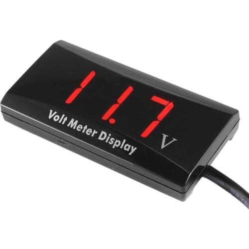 12V Digital LED Display Voltmeter Voltage Gauge Panel Meter Fit for Cruise Car Motorcycle Bicycle Bike