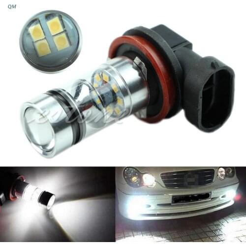 13MF H11 100W LED 20-SMD Projector Fog Driving DRL Light Bulb