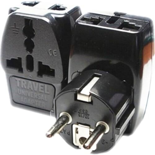 2017 Universal Travel Adapter 1 TO 3 US AU UK to EU Plug Travel Wall AC Power Adapter 250V 10A Socket Converter PLUG TYPE E F