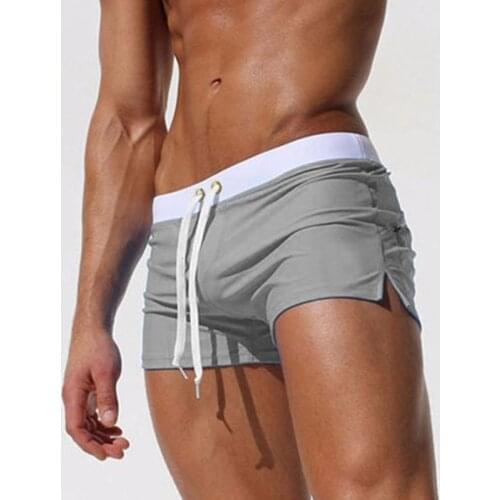 2020 Summer Swimwear Men Swimsuit Swimming Trunks Boxer Short Sexy Mens Swim Briefs Beach Shorts Surf Board mayo Wear sunga Suit