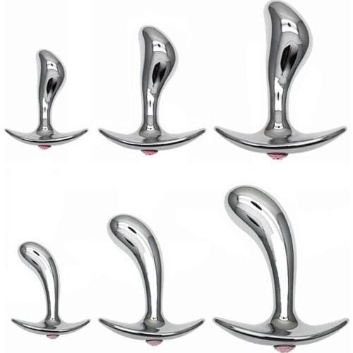 3 Pcs/Set Of Metal Smooth Anal Plug Butt Masturbation G Spot Dilator Butt Plug Massager Toy For Adult Women Anus Adulto Toys 18