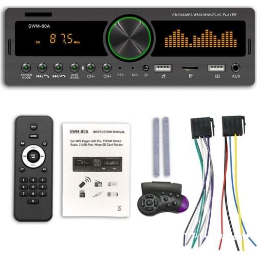 1 DIN Car Radio Car Stereo MP3 Player Bluetooth FM AM Autoradio Car Stereo Radio Remote Control Car MP3 Multimedia Player 12V