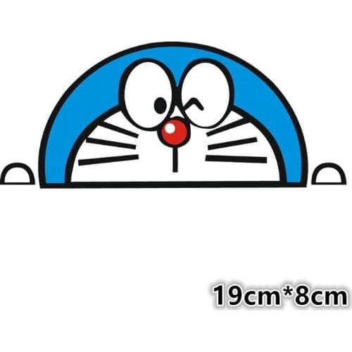 Car Stickers Doraemon Cartoon Cute Lovely Funny Creative Decals For Trunk Fuel Tank Cap Rearview Mirrors D20