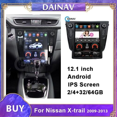 12.1 inch Vertical Touch Screen Car Multimedia Player GPS Navigation Head Unit For Nissan X-TRAIL 2013-2017 Car Stereo Radio