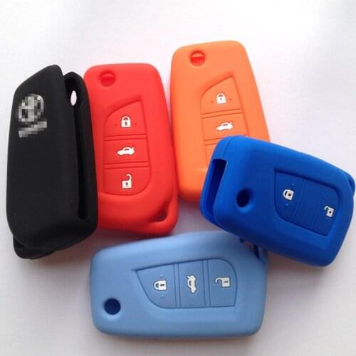 Car Key Cover For Toyota Auris Corolla Avensis Verso Yaris Aygo Scion TC IM 2015 2016 Camry RAV4 Highlander 2/3 Buttons Key Case