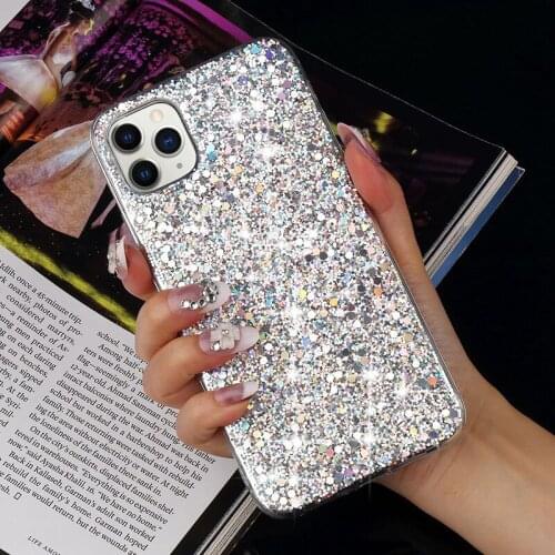 Luxury Glitter Sequins bling Soft Shockproof Silicone phone Case for iphone 5 5S SE 6 7 8 plus X XS XR MAX 11 Pro 12 back cover