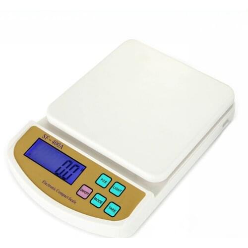 Big Digital Kitchen Scales 5kg 0.1g LCD Electronic Bench Floor Compact Scale Food Diet Gram Count Weigh Balance Blue Backlit