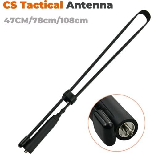 Foldable CS Tactical Antenna SMA-Female Dual Band VHF UHF 144/430Mhz for Kenwood BaoFeng UV-5R UV-82 BF-888S Retevis H777 Walkie