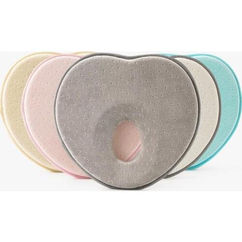 Baby Pillow Love Shaped Pillow Memory Foam Newborn Head Pillow Anti-eccentric Pillow For Children Baby Sleep Aids