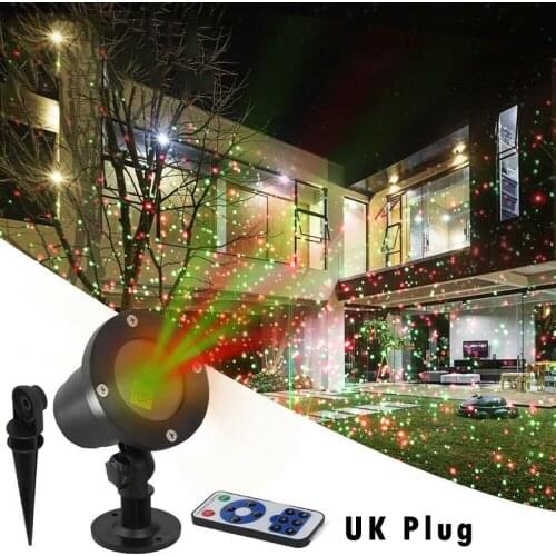 Moving Full Sky Star Laser Projector Landscape Lighting Red&Green Christmas Party LED Stage Light Outdoor Garden Lawn Laser Lamp