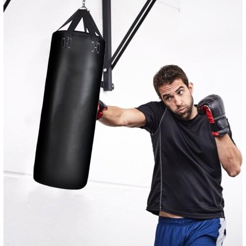 Fitness Heavy Punching Bag PU Leather Kickboxing Bag MMA Muay Thai Boxing Training Tumbler Hanging Sandbag For Fitness Equipment