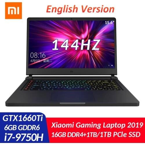 Original Xiaomi Mi Gaming Laptop 15.6 Inch GTX1660Ti i7-9750H 16G DDR4 1TB SSD Notebook 144HZ 72%NTSC Backlit Game Computer PC