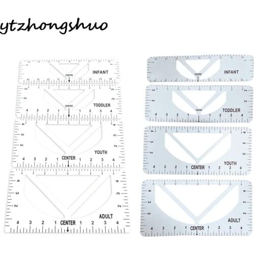 4PCS Transparent T-Shirt Alignment Ruler Craft Ruler With Guide Tool Fashion For Adult Youth Toddler Design 2021 Sewing Tools