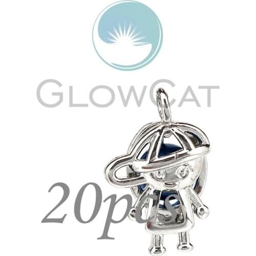 Copper Boy Hat Shape Beads Cage Locket Pendant Essential Oil Diffuser Pearl Cage 20x KK1144