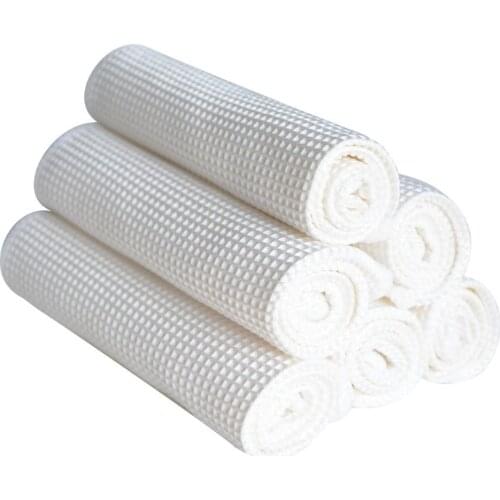 Microfiber Deep Waffle Weave Washcloths Facial Cloth Dish Cloths Dishcloths Household Kitchen Cleaning Rags 6 pack 16"x16" White