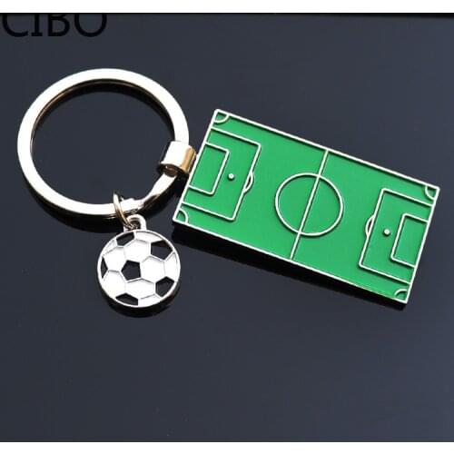 New Football Field Soccer Pendant Key Chain for Men Women Key Rings Keychain Bag Car