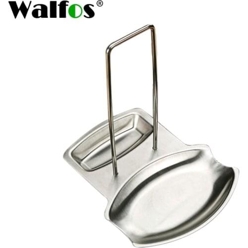 Walfos Real Stainless Steel Pot Lid Rack Spoon Rest Utensils Lid Holder Spoon Holder Lid Rest Lid Shelf Kitchen Utensils