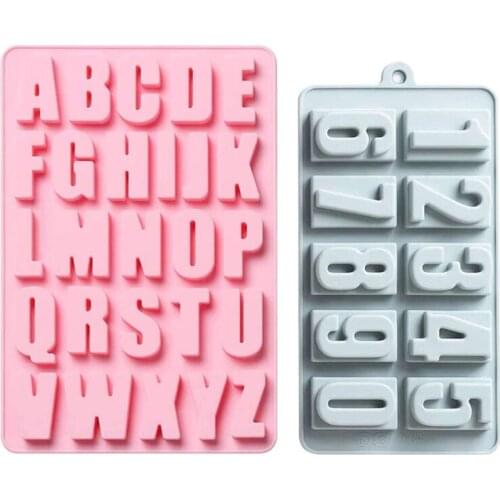 Alphabet Epoxy Resin Mold English Letters Number Pendant Casting Silicone Mould DIY Crafts Jewelry Making Tool