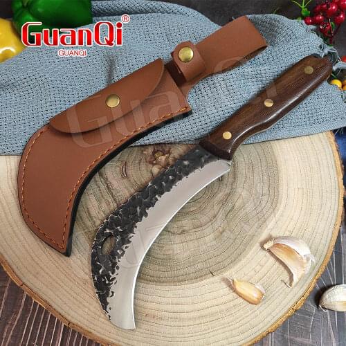 6 Inch Professional Stainless Steel Kitchen Cleaver Knife Fixed Blade Meat Cleaver Handmade Sharp Butcher Chopping Cooking Knife