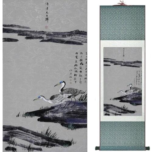 Birds and flower Art Painting Home Office Decoration Chinese scroll painting birds painting 19081708