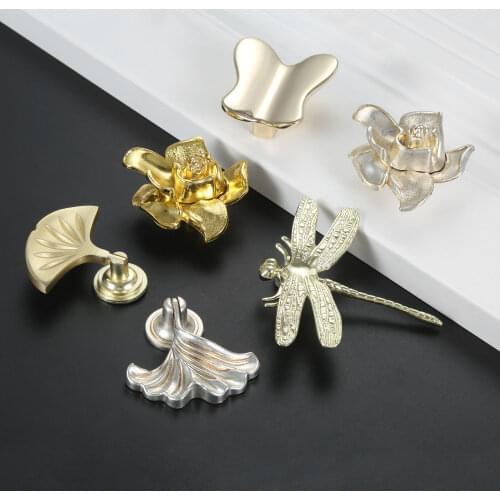 Dragonfly/Butterfly Shape Zinc Alloy Knobs Furniture Cupboard Pulls Dresser Wardrobe Drawer Kitchen Cabinet Handles Hardware