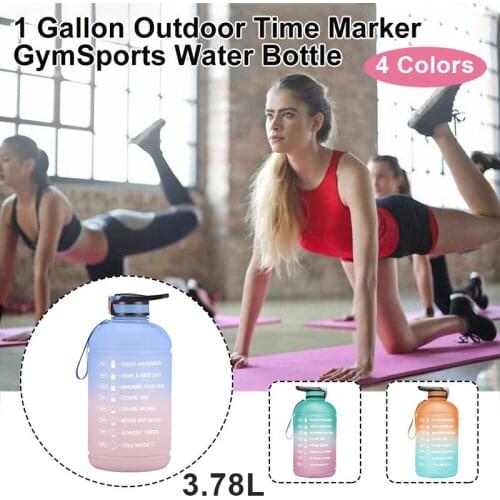 3.78L Gallon Water Bottle BPA Free Beverage Portable Sports Phone Stand Gym Jug