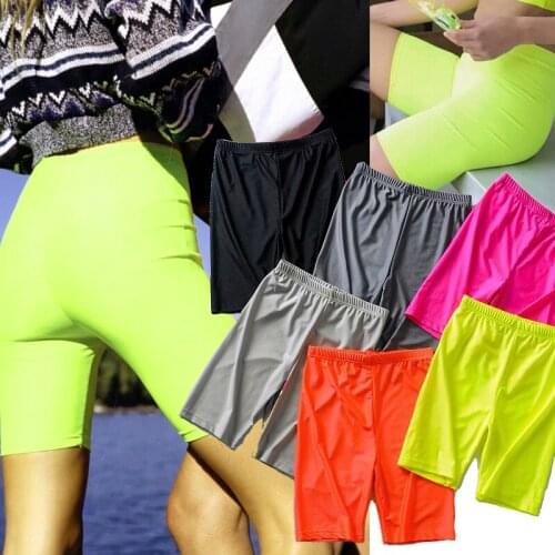 2021 Pearlescent Shiny Cycling Shorts Stretch Slim Yoga Fitness Pants Leggings Shorts for Women Cycling Shorts Biker Shorts