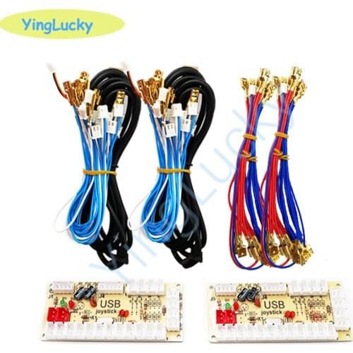 1set 2 players Zero Delay Arcade USB Encoder PC to Joystick Arcade Rocker Circuit Board Control Panel For MAME Gaming