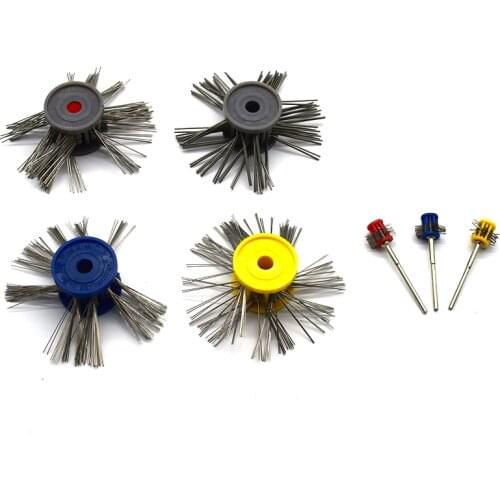 1PCS Mounted Matt Brush Gold Silver Metal Jewelry Mounted Matt Brushes Steel Wire 0.2/0.3/0.45/0.6/0.8/1.0MM