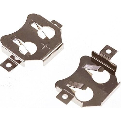 10pcs CR1225 CR1220 CR1216 Battery Button Cell Holder SMT Case Battery Socket Connector Surface Mount PCB Solder