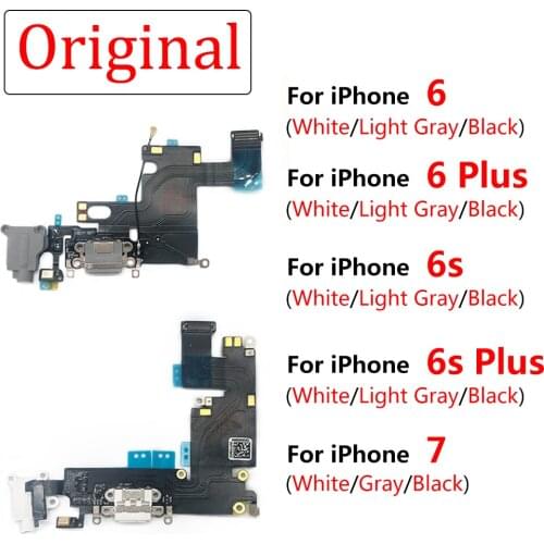 100% New Original For Iphone 6 6S 7 Plus USB Micro Charger Charging Port Dock Connector Microphone Board Flex Cable