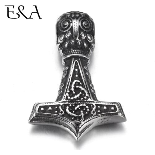 2pcs Vintage Stainless Steel Viking Axe Pendant Hole 5mm Blacken Mens DIY Jewelry Making Accessories Necklace Pendants Parts